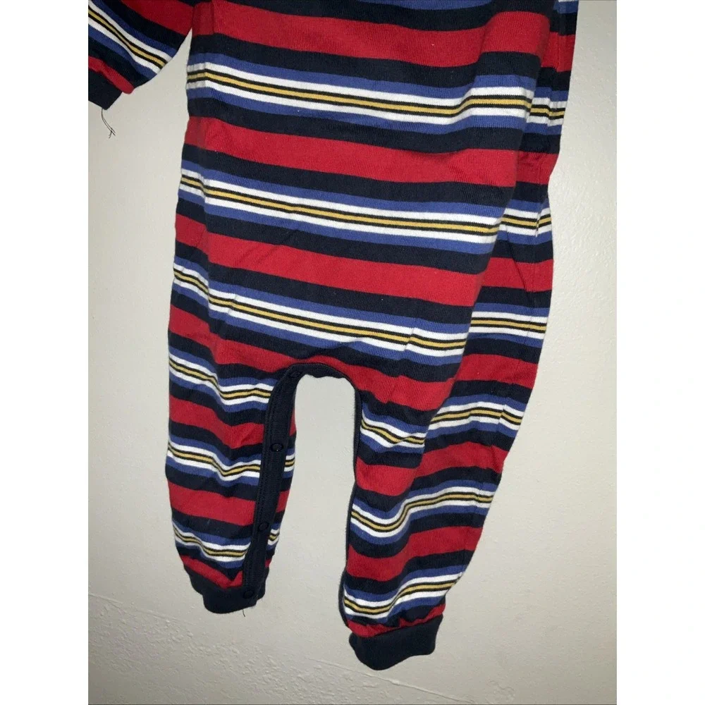 Vintage OshKosh B'gosh Striped Firefighter Dalmatian Romper 24 Months Multicolor